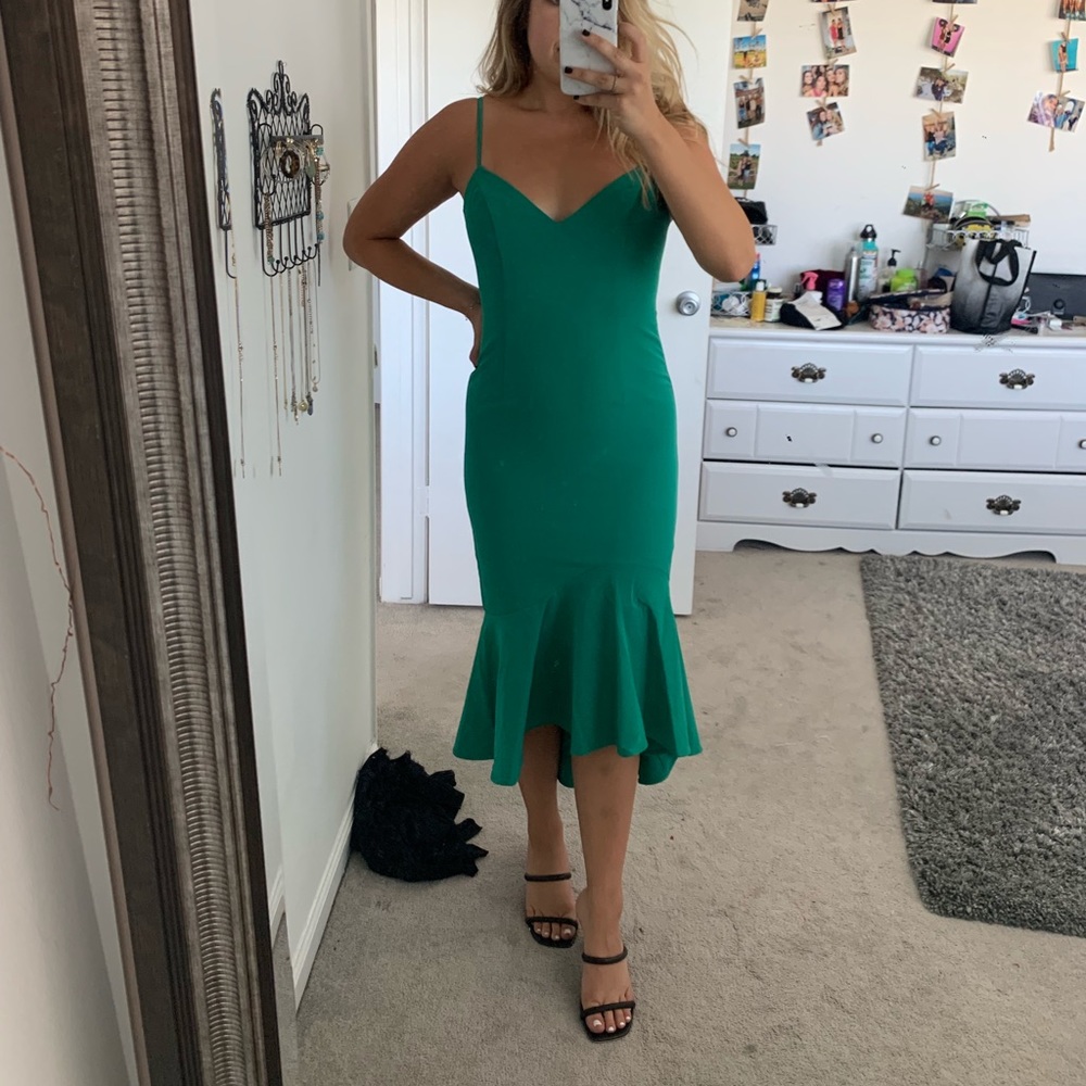 Revolve Lisandra Midi Dress in Greenlake